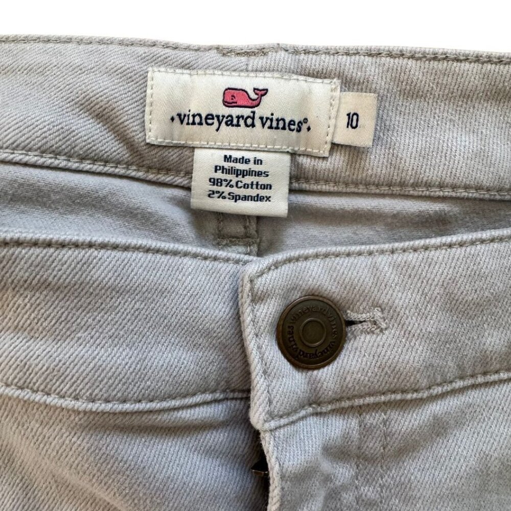 Vineyard Vines Gray/Blue Skinny Mid Rise Cropped Ankle Jean Size 10 - Picture 3 of 5